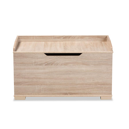 Baxton Studio Mariam Modern and Contemporary Oak Finished Wood Cat Litter Box Cover House