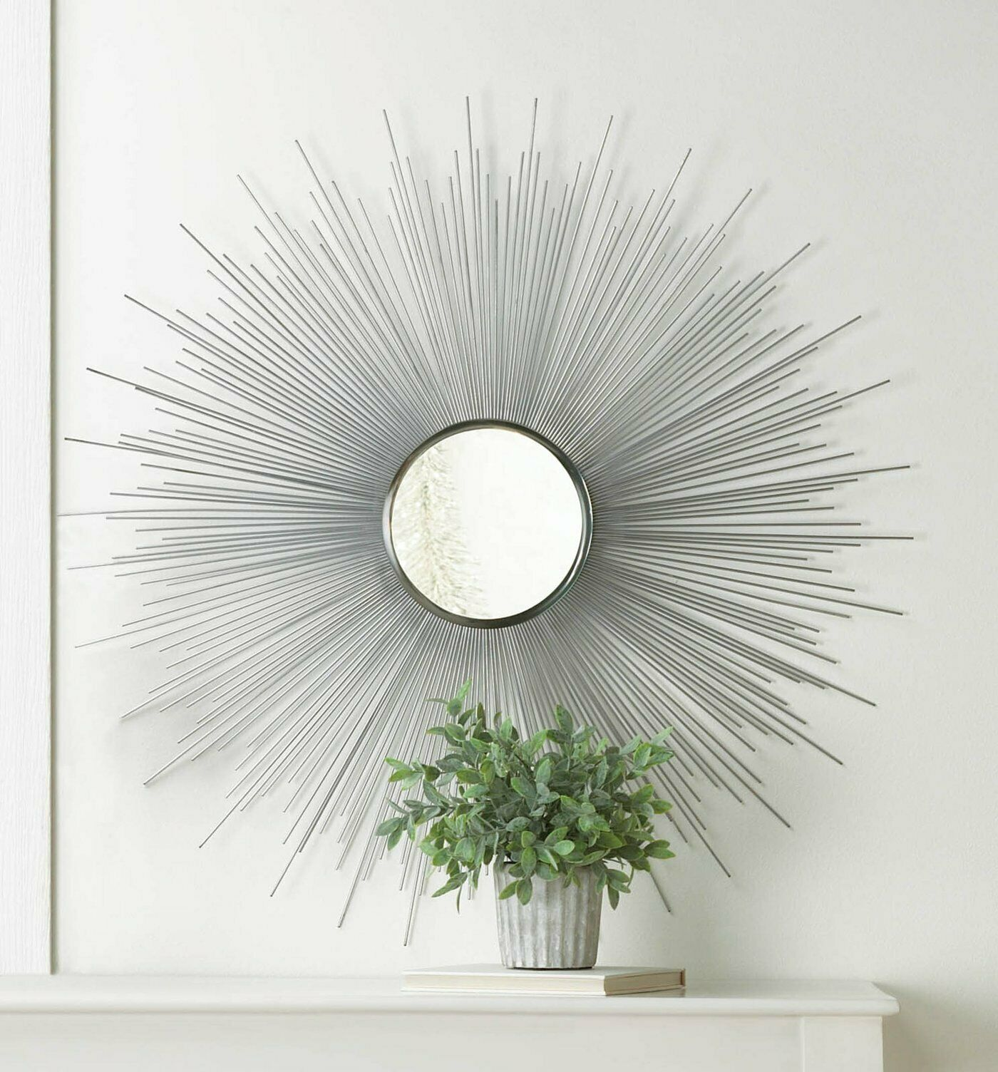 33-inch Silver Sunburst Wall Mirror