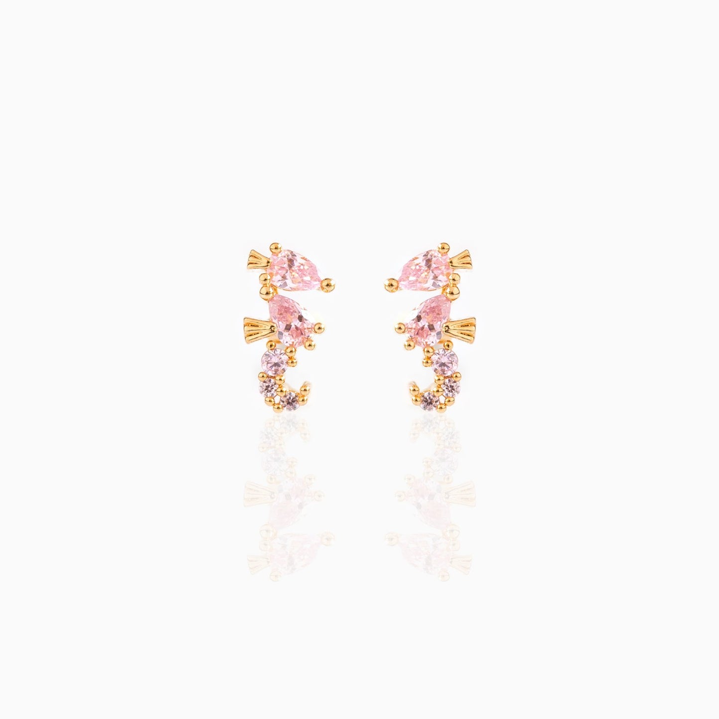 Gold Plated Multicolored Zircon Lovely Earrings