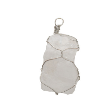 Natural stone pendant irregular crystal rough necklace