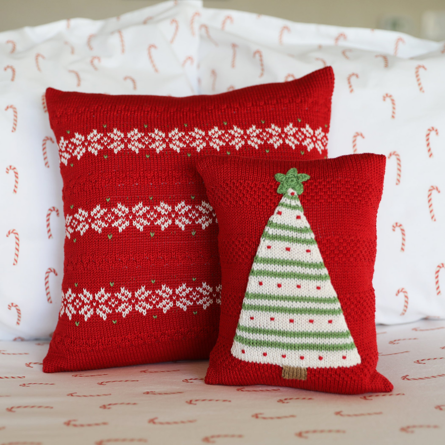 Striped Tree Mini Pillow