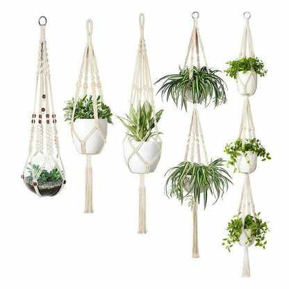 Macrame Hanging Baskets- 4 Pack