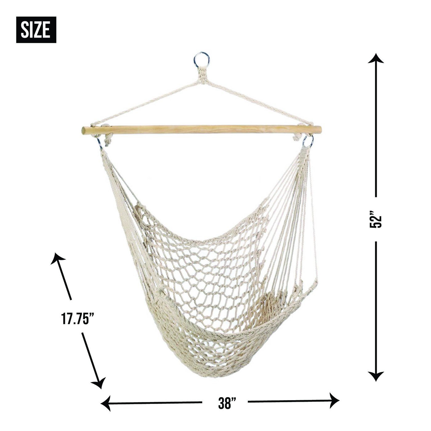 Recycled Cotton Swinging Hammock Chair