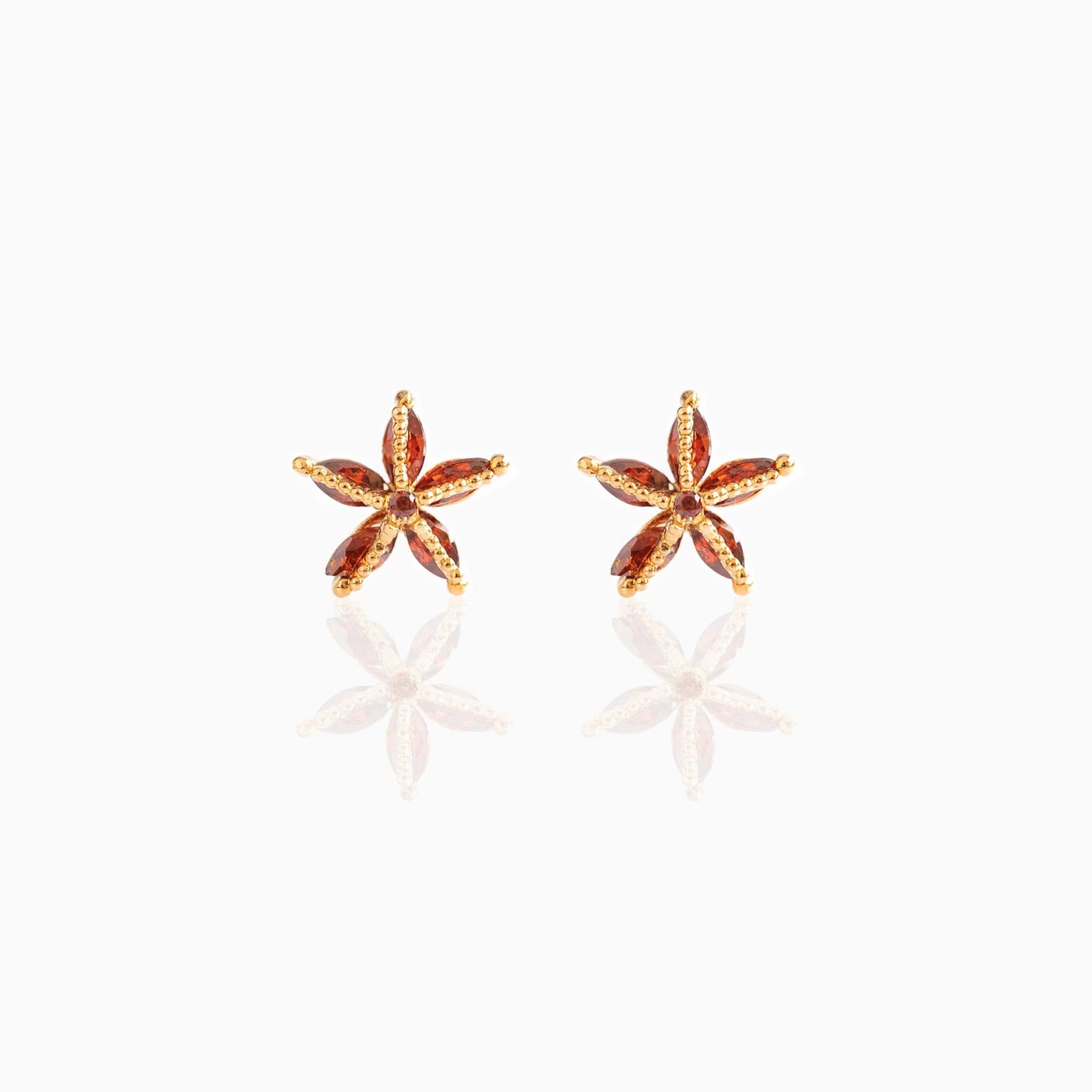 Gold Plated Multicolored Zircon Lovely Earrings