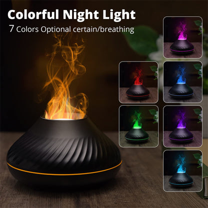 Flame Aroma Diffuser Essential Oil Lamp w/ USB