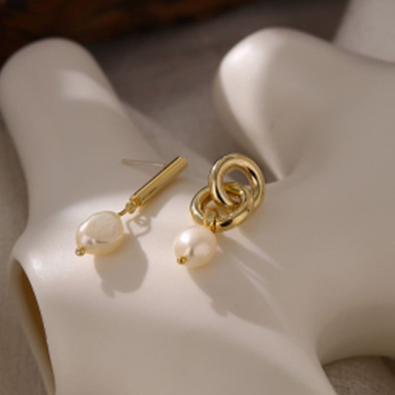 Fashion Irregular Natural Freshwater Pearl Earrings