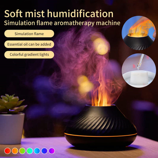 Flame Aroma Diffuser Essential Oil Lamp w/ USB