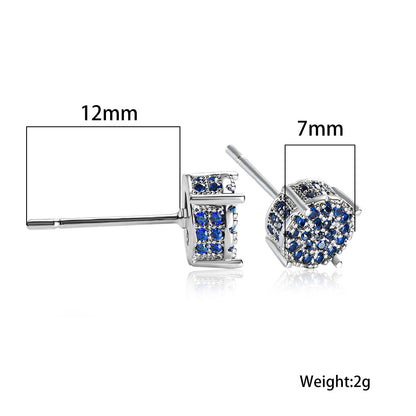 Hot Selling Four Claw Round Zircon Earrings For Women