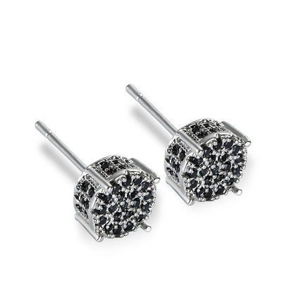 Hot Selling Four Claw Round Zircon Earrings For Women